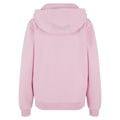 Soft Pink - Back - Build Your Brand Womens-Ladies Fluffy Full Zip Hoodie