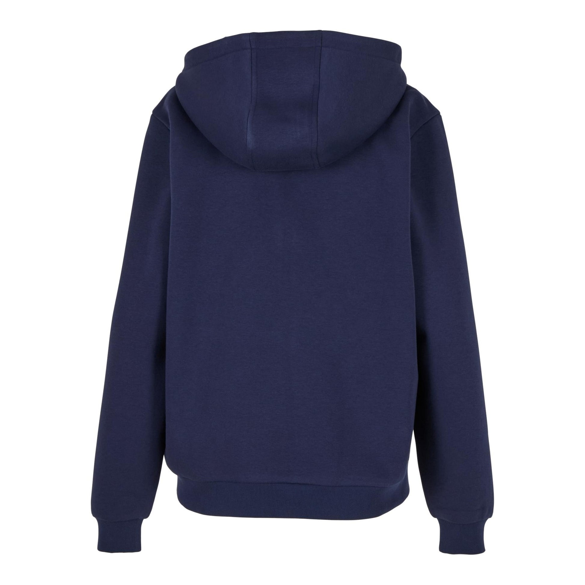 Navy - Back - Build Your Brand Womens-Ladies Fluffy Full Zip Hoodie