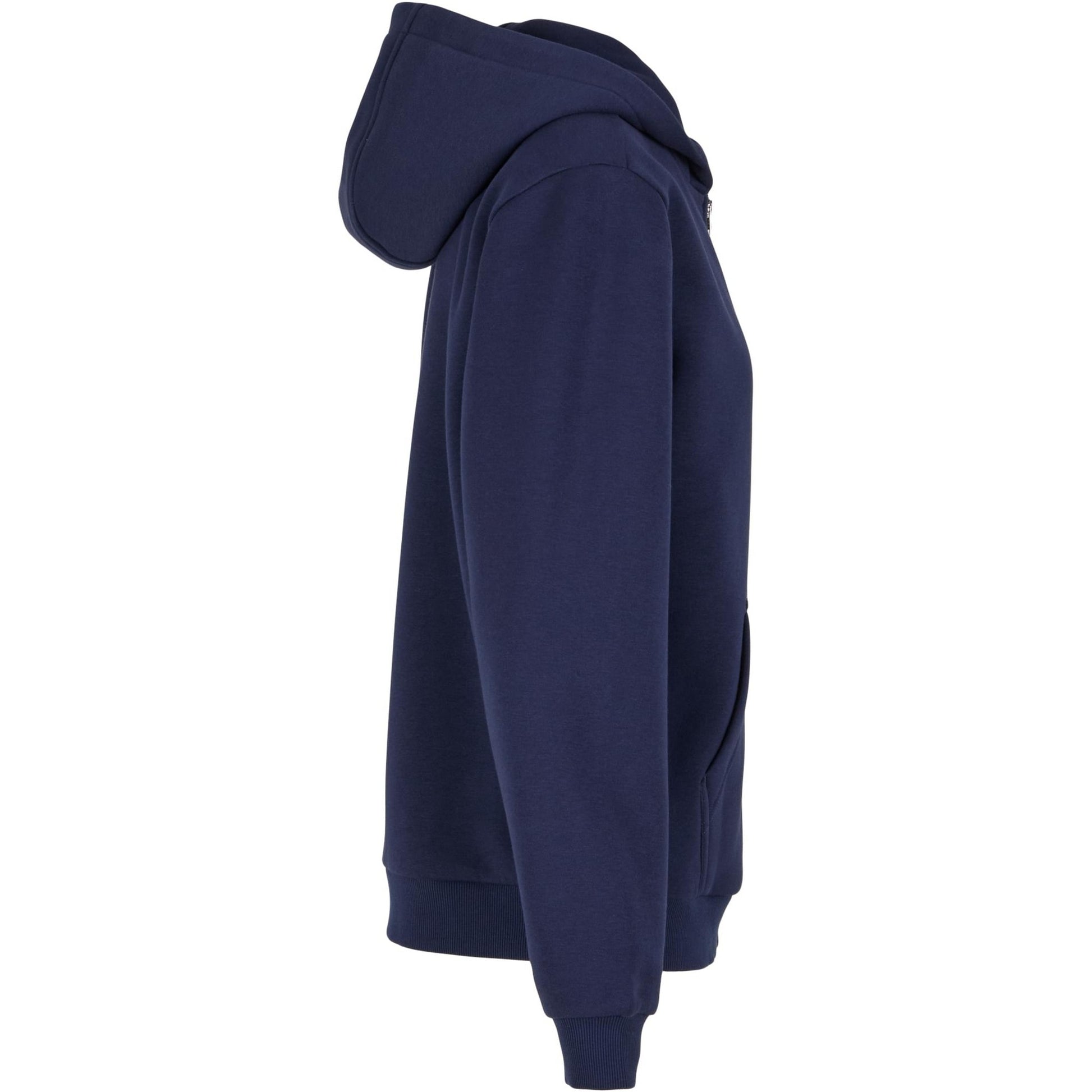 Navy - Lifestyle - Build Your Brand Womens-Ladies Fluffy Full Zip Hoodie