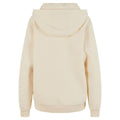 White Sand - Back - Build Your Brand Womens-Ladies Fluffy Full Zip Hoodie