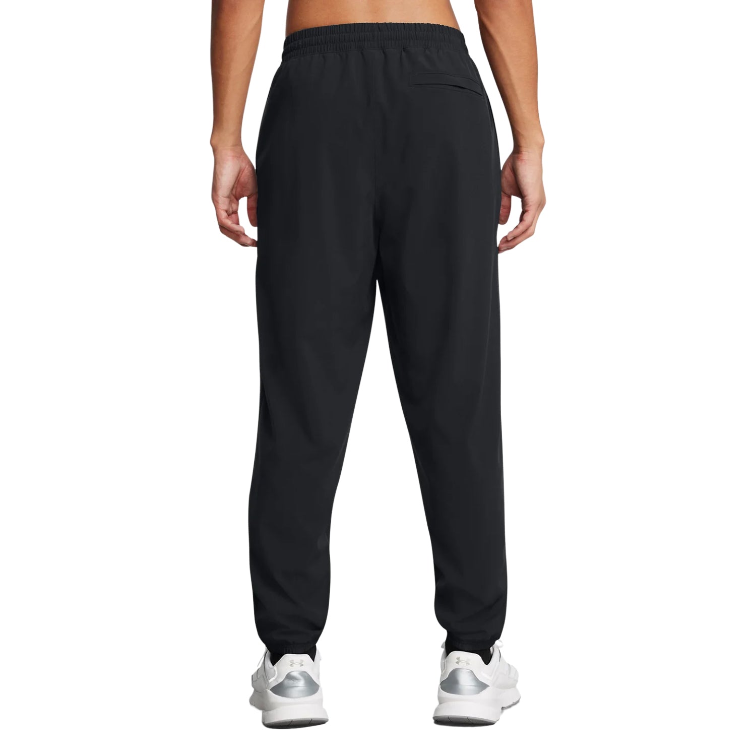 Black-White - Back - Under Armour Mens Vibe Woven Jogging Bottoms