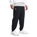 Black-White - Side - Under Armour Mens Vibe Woven Jogging Bottoms