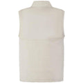 Natural - Back - Front Row Unisex Adult Sherpa Recycled Gilet