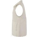 Natural - Side - Front Row Unisex Adult Sherpa Recycled Gilet
