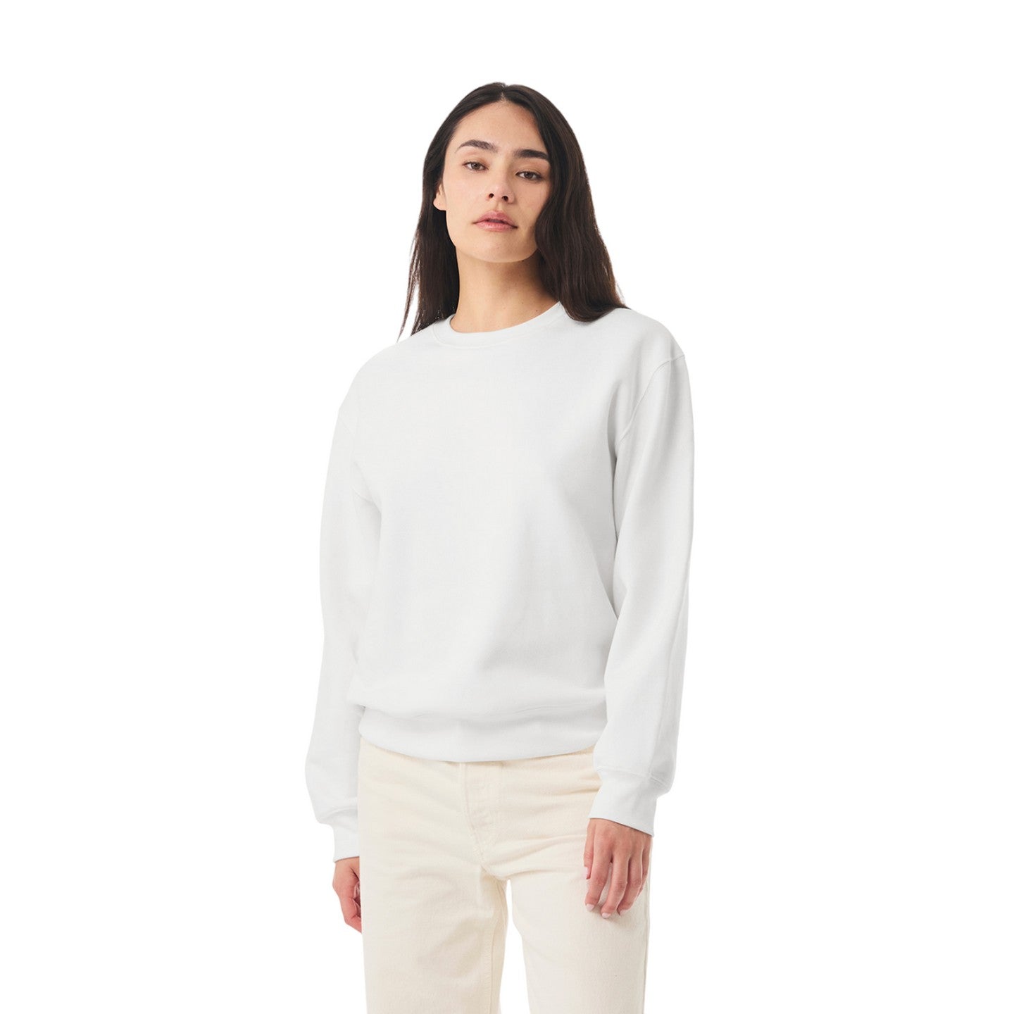 White - Back - Bella + Canvas Unisex Adult Heavyweight Crew Neck Sweatshirt
