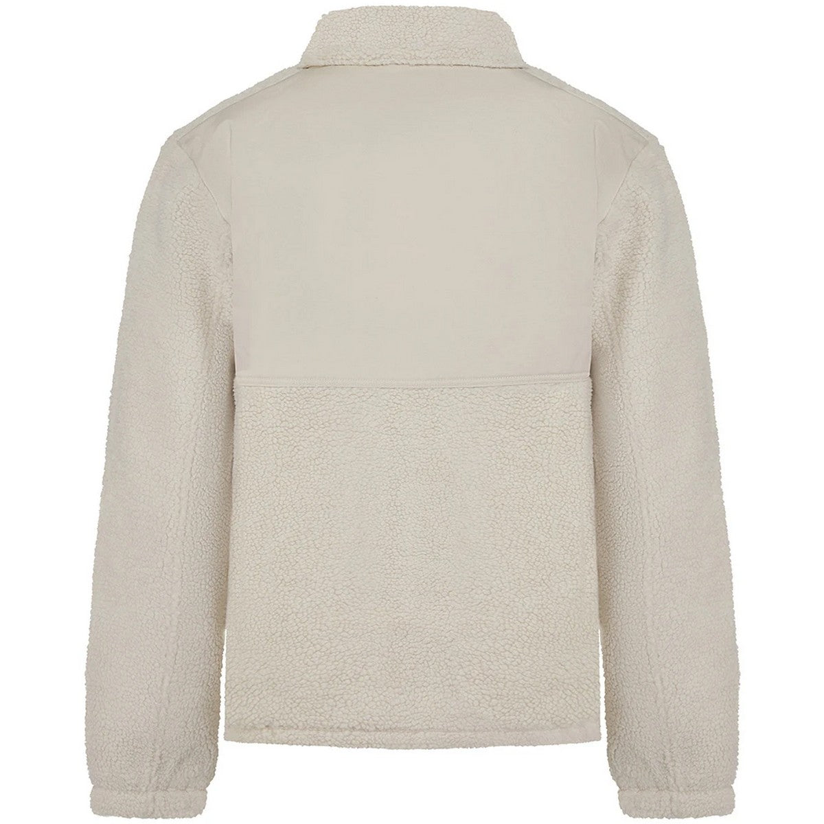 Natural - Back - Front Row Unisex Adult Sherpa Recycled Fleece Jacket