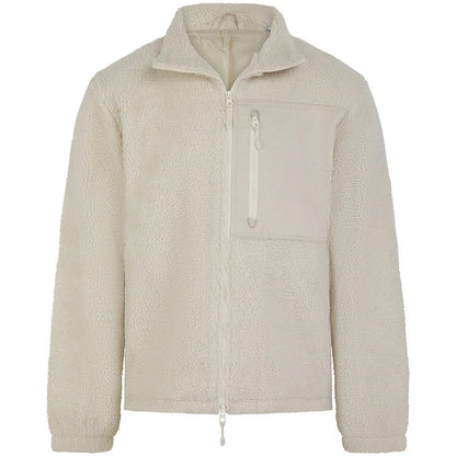 Natural - Front - Front Row Unisex Adult Sherpa Recycled Fleece Jacket