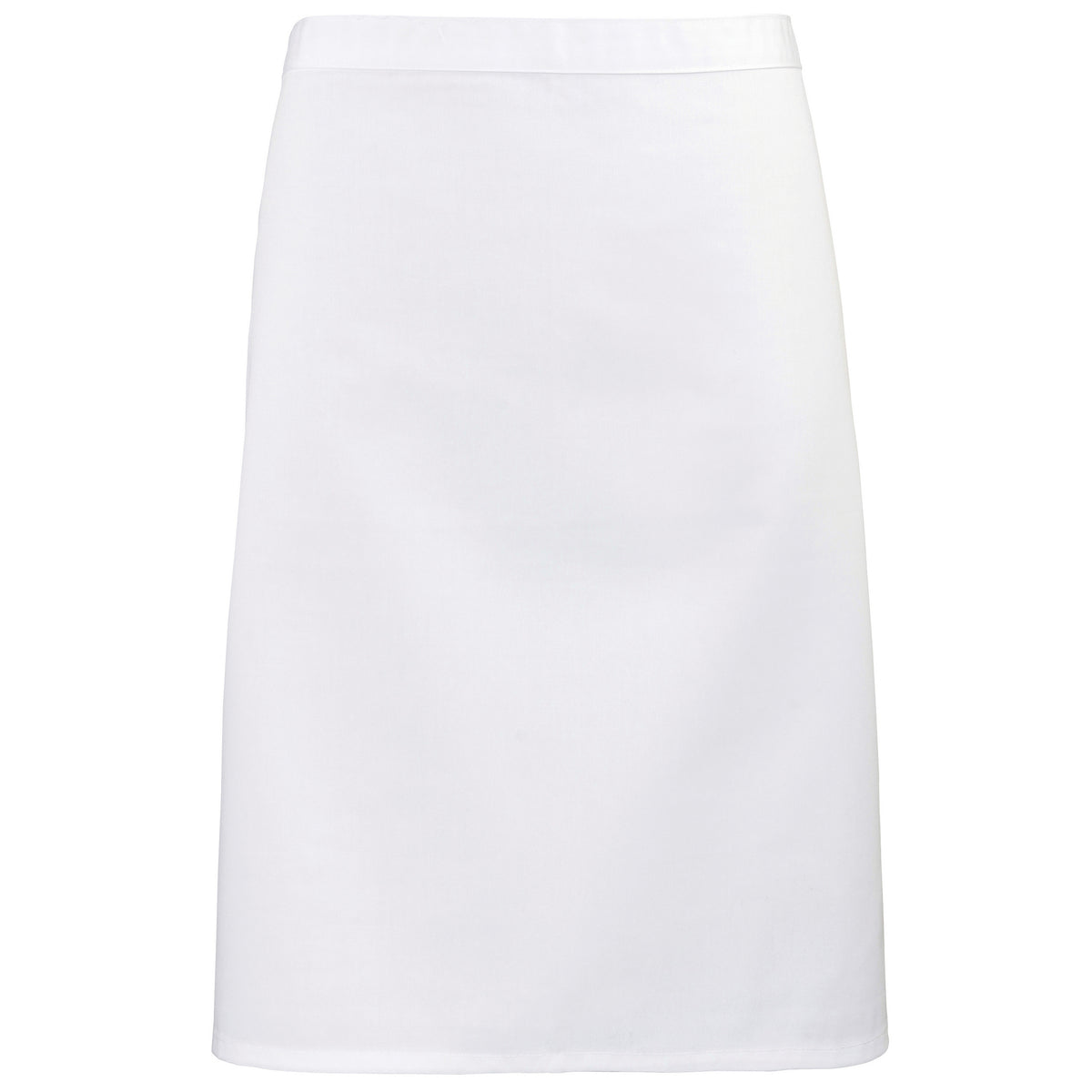 White - Front - Premier Ladies-Womens Mid-Length Apron