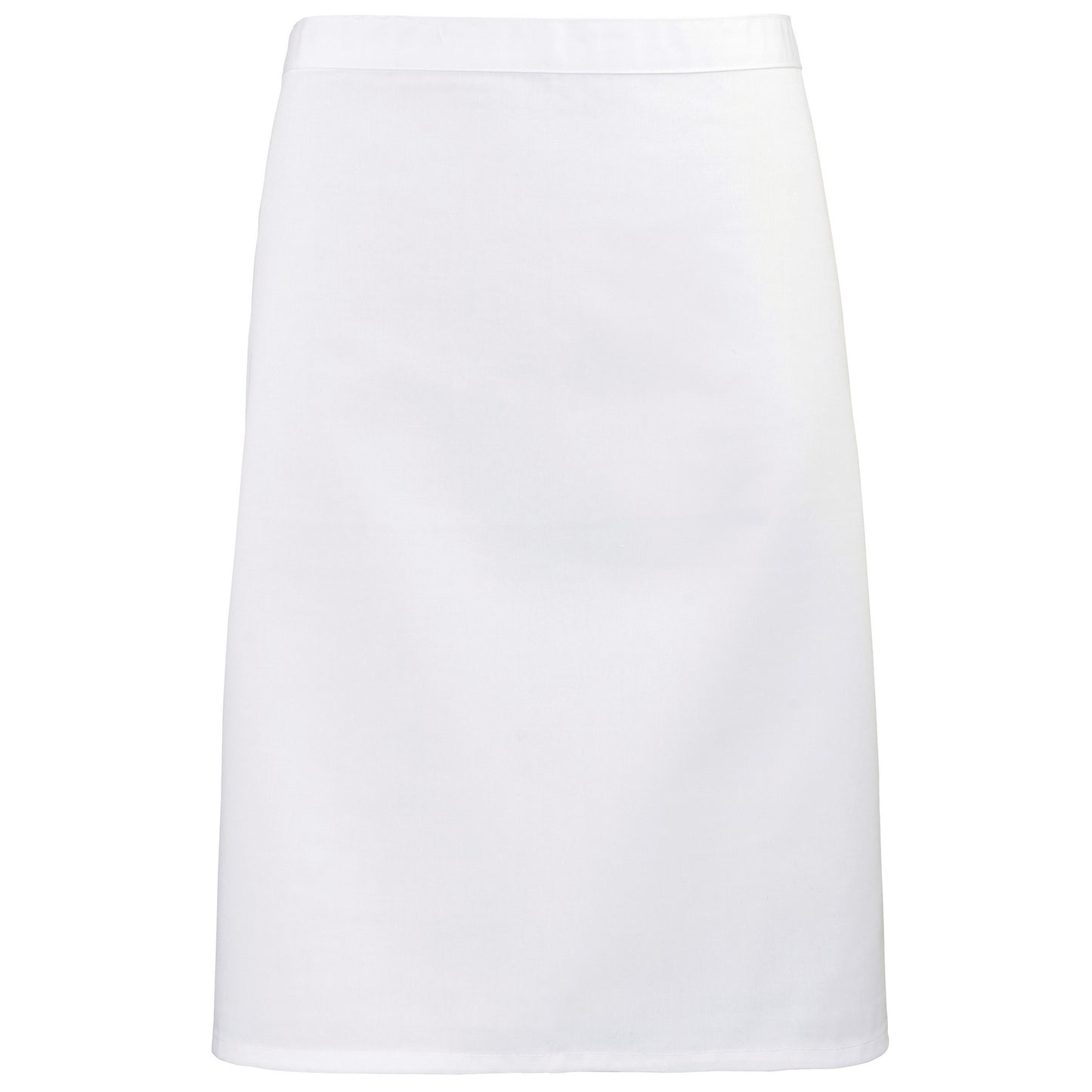 White - Front - Premier Ladies-Womens Mid-Length Apron