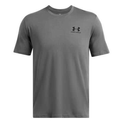 Castle Rock Grey-Black - Front - Under Armour Mens Sportstyle Short-Sleeved T-Shirt