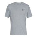 Light Steel Heather-Black - Front - Under Armour Mens Sportstyle Short-Sleeved T-Shirt