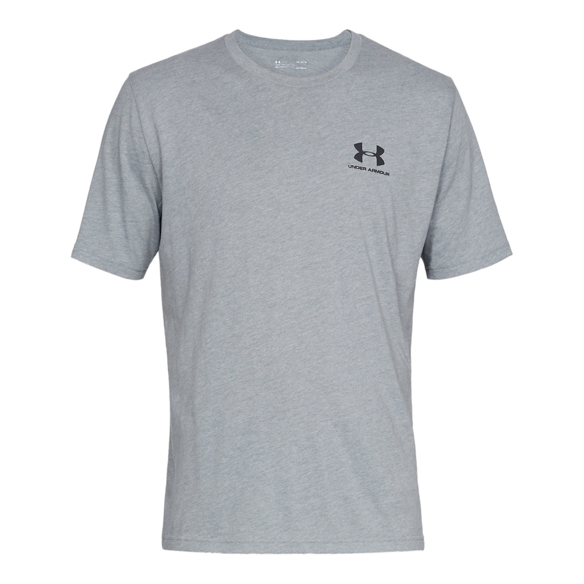 Light Steel Heather-Black - Front - Under Armour Mens Sportstyle Short-Sleeved T-Shirt