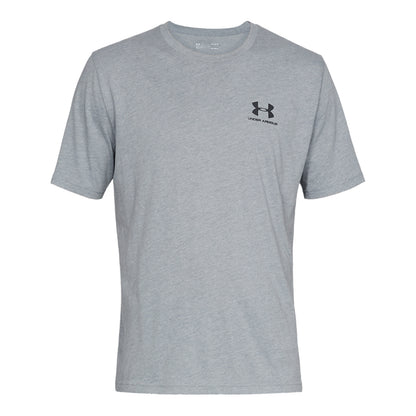 Light Steel Heather-Black - Front - Under Armour Mens Sportstyle Short-Sleeved T-Shirt