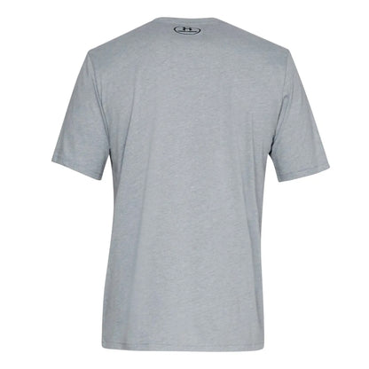 Light Steel Heather-Black - Back - Under Armour Mens Sportstyle Short-Sleeved T-Shirt