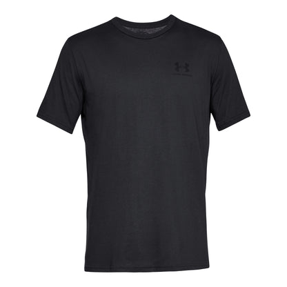 Black-Black - Front - Under Armour Mens Sportstyle Short-Sleeved T-Shirt