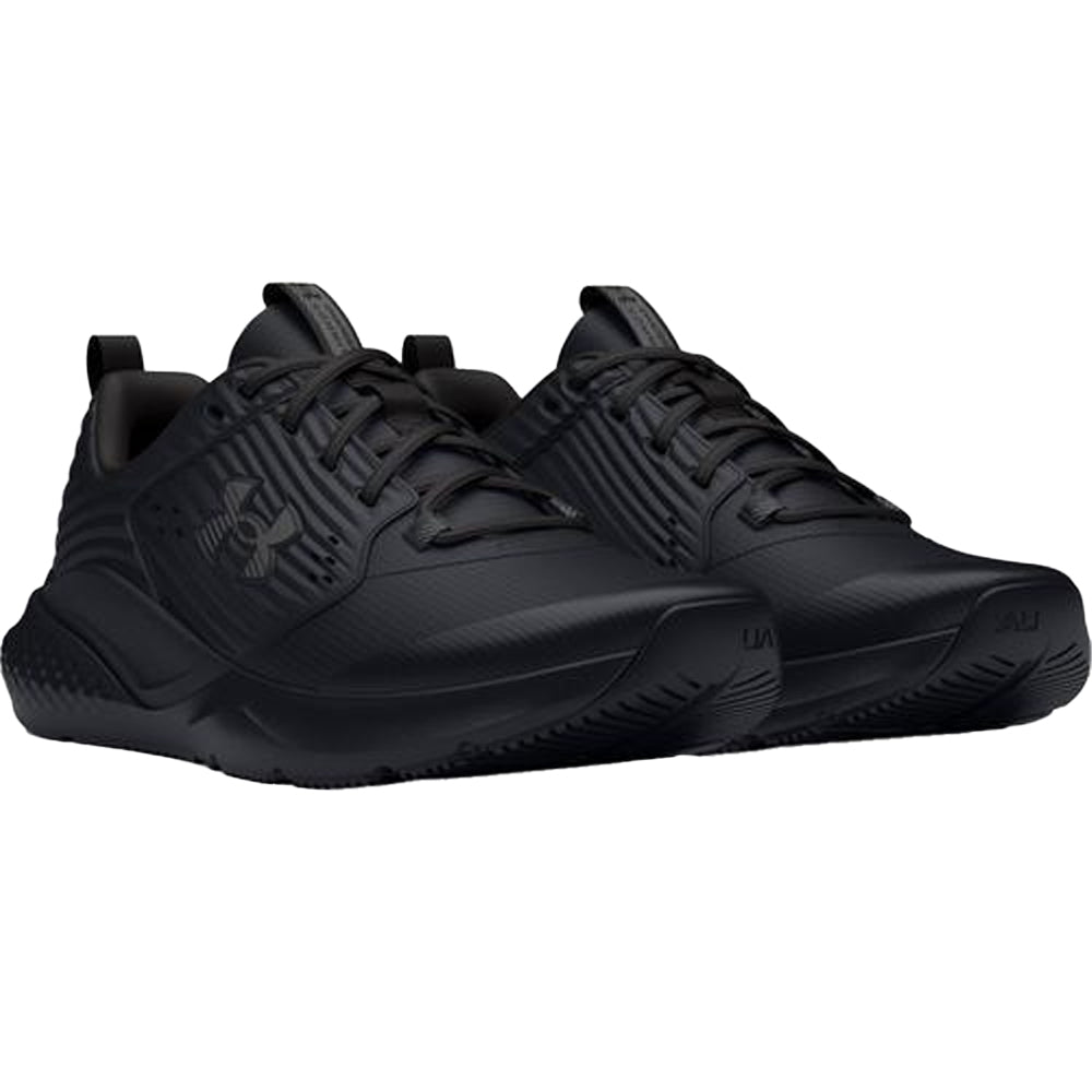 Black-Black - Front - Under Armour Unisex Adult Charged Commit TR4 Trainers