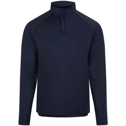 French Navy - Front - AWDis Cool Mens Lightweight Quarter Zip Active Top
