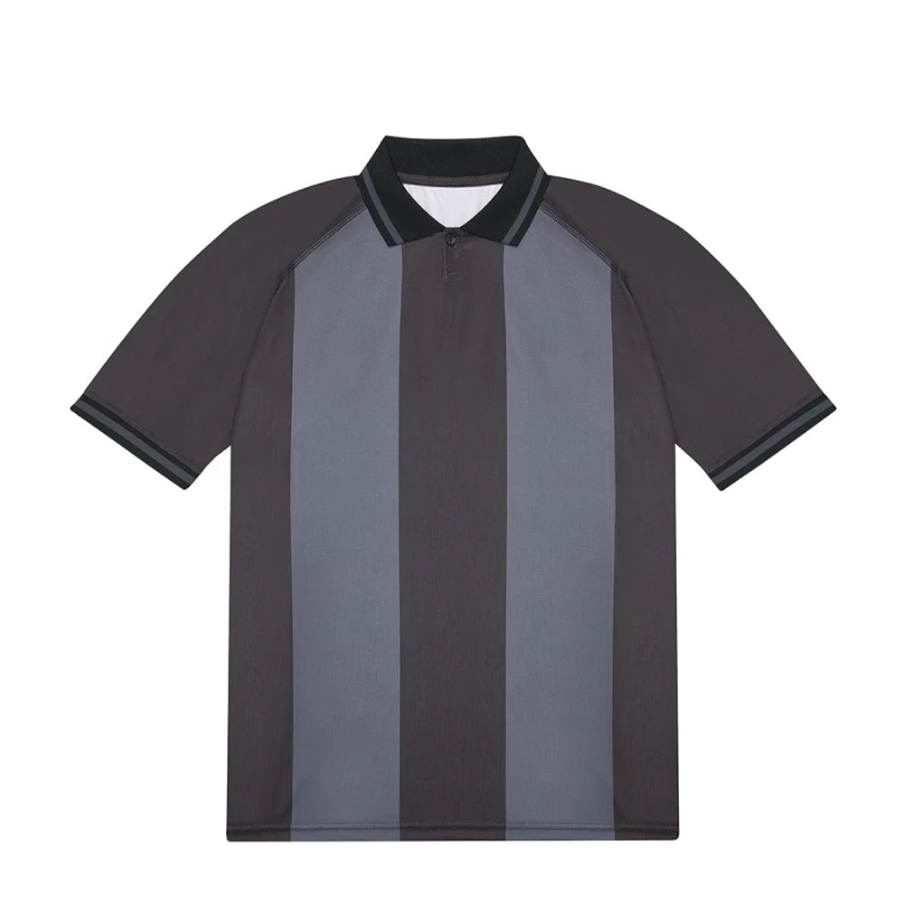Black-Dark Grey - Front - B&C Unisex Adult Active Polo Shirt