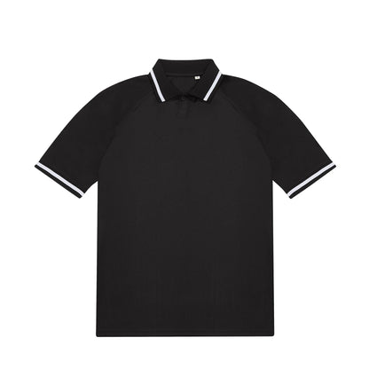 Black - Front - B&C Unisex Adult Active Polo Shirt