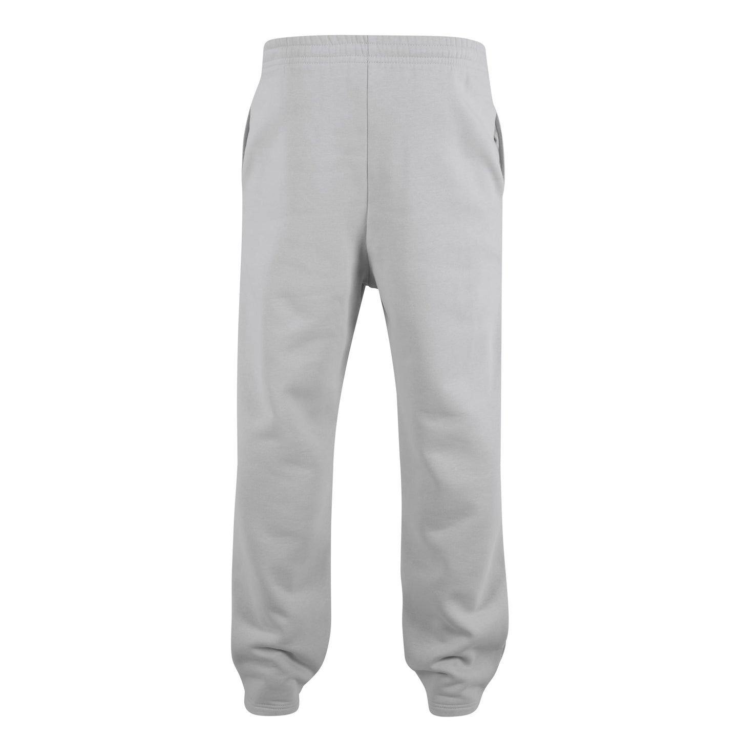 Light Asphalt - Back - Build Your Brand Unisex Adult Fluffy Jogging Bottoms