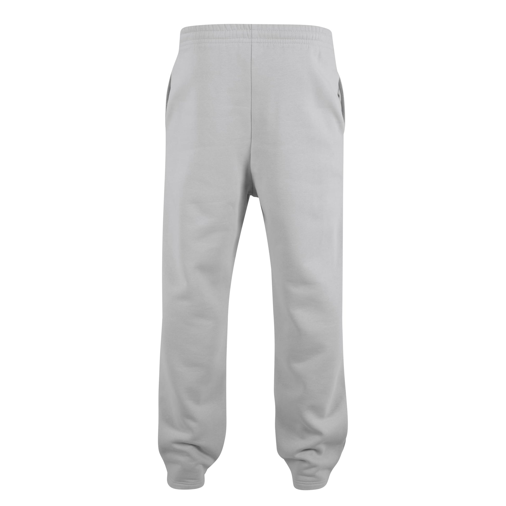 Light Asphalt - Back - Build Your Brand Unisex Adult Fluffy Jogging Bottoms