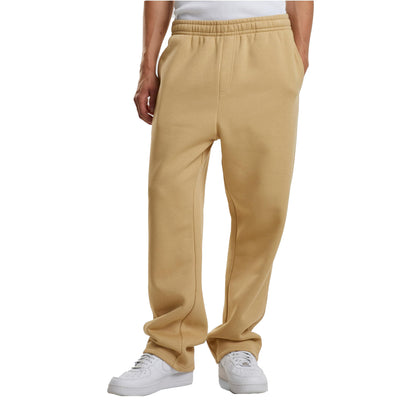 Union Beige - Front - Build Your Brand Unisex Adult Fluffy Jogging Bottoms