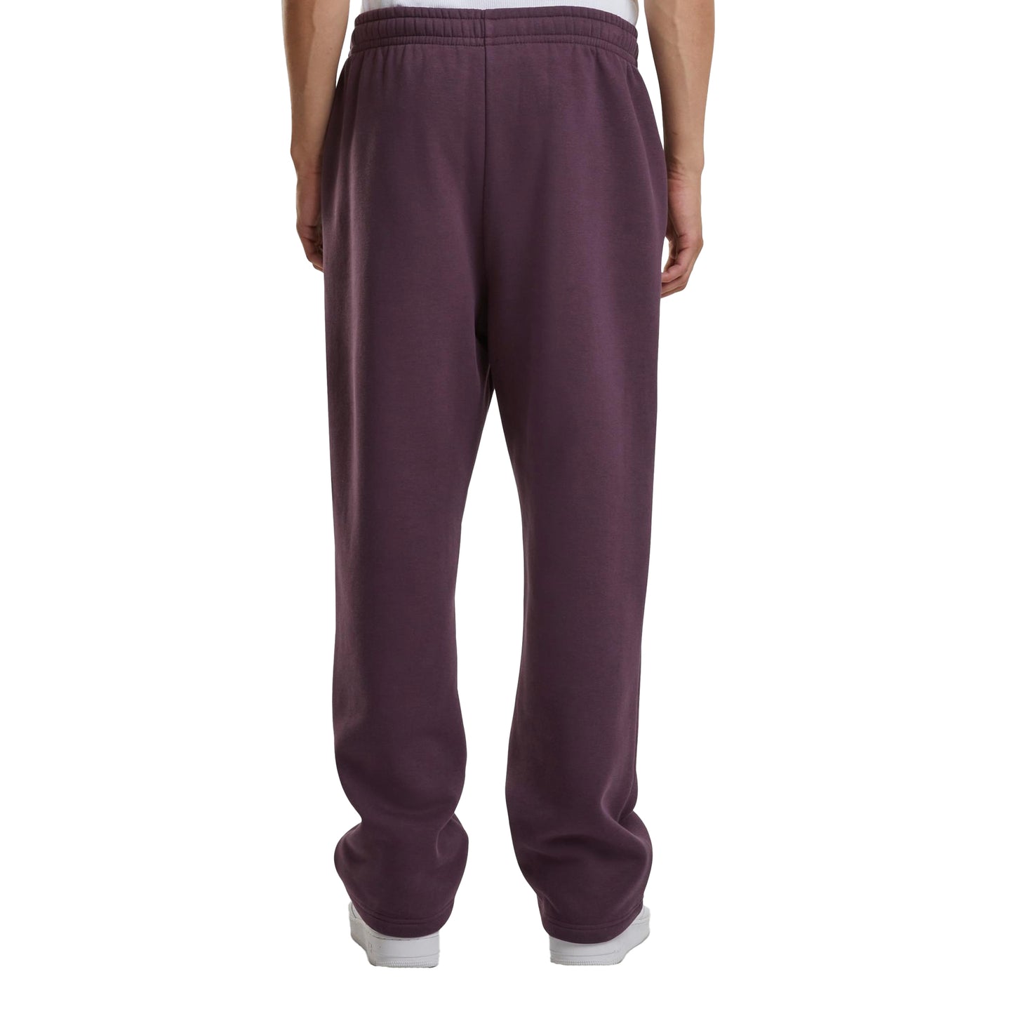 Plum Purple - Back - Build Your Brand Unisex Adult Fluffy Jogging Bottoms