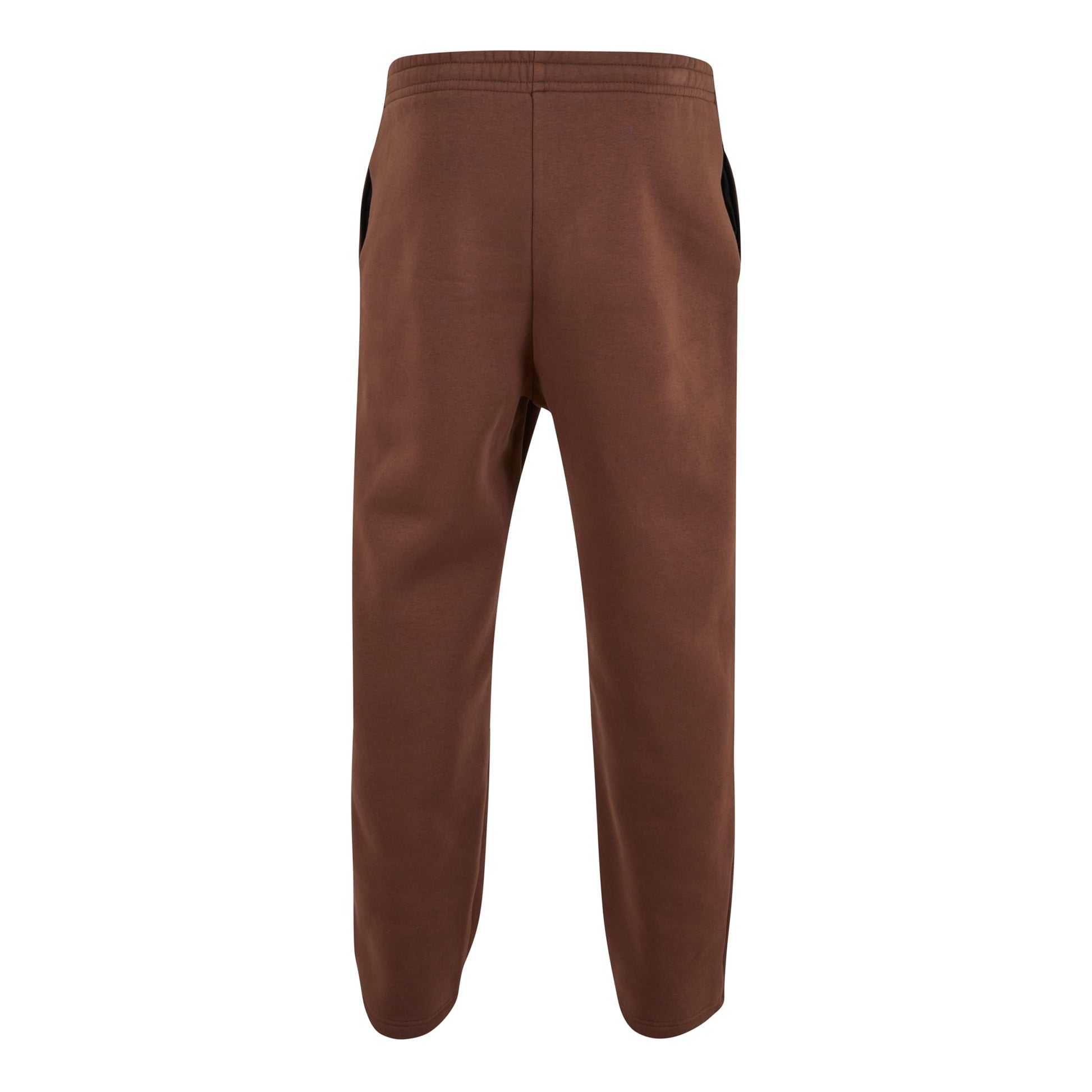 Chocolate Brown - Back - Build Your Brand Unisex Adult Fluffy Jogging Bottoms