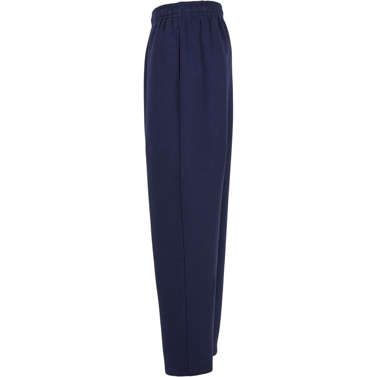 Navy - Side - Build Your Brand Unisex Adult Fluffy Jogging Bottoms