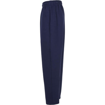Navy - Side - Build Your Brand Unisex Adult Fluffy Jogging Bottoms