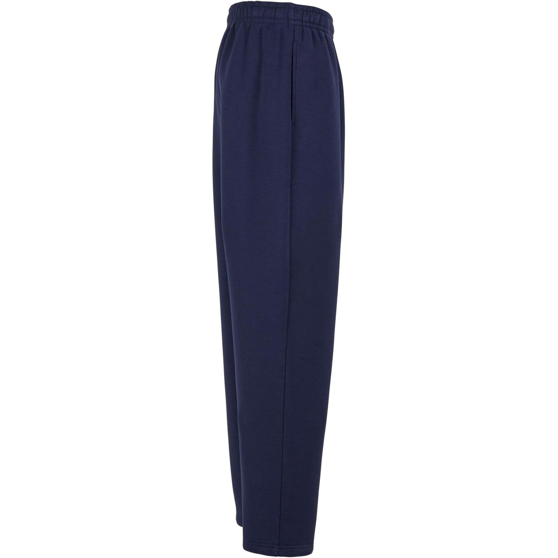 Navy - Lifestyle - Build Your Brand Unisex Adult Fluffy Jogging Bottoms