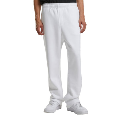 White - Front - Build Your Brand Unisex Adult Fluffy Jogging Bottoms