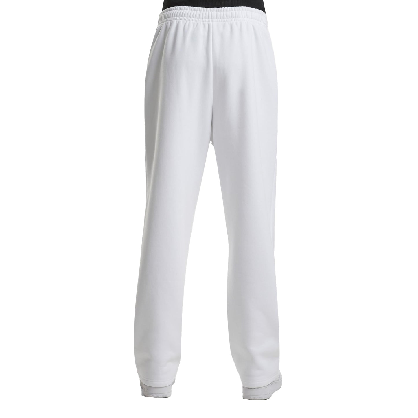White - Back - Build Your Brand Unisex Adult Fluffy Jogging Bottoms