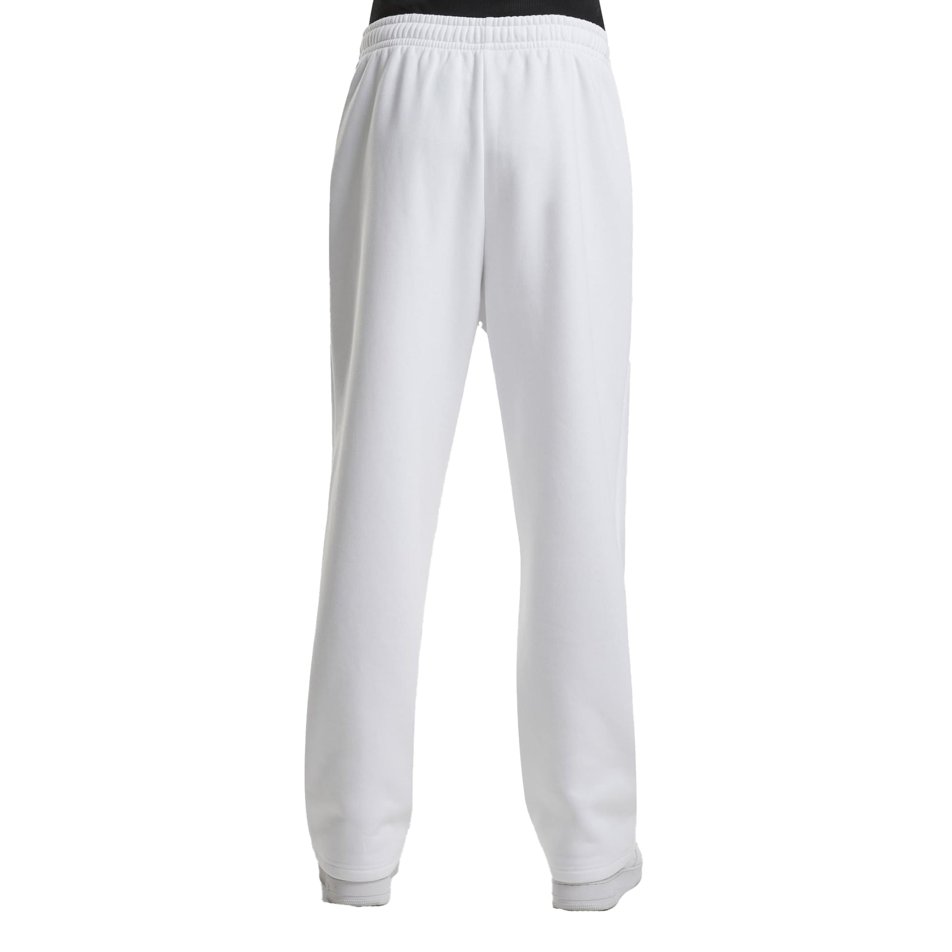 White - Back - Build Your Brand Unisex Adult Fluffy Jogging Bottoms