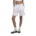 White - Side - Build Your Brand Womens-Ladies Basic Sweat Shorts