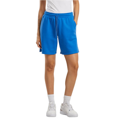 Intense Blue - Front - Build Your Brand Womens-Ladies Basic Sweat Shorts