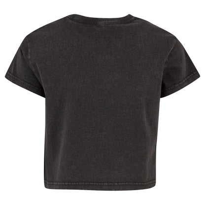 Black - Back - Build Your Brand Womens-Ladies Vintage Cropped T-Shirt