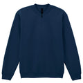 Navy - Front - Gildan Unisex Adult Softstyle Midweight Quarter Zip Sweatshirt