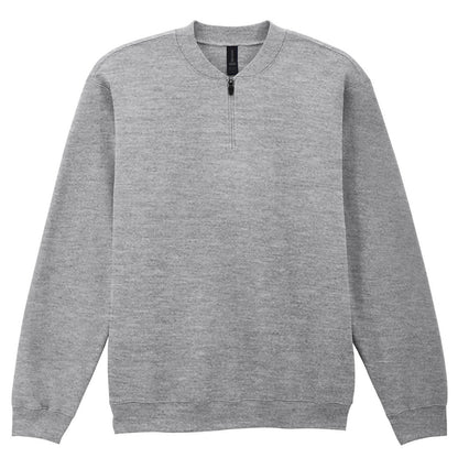 Sport Grey - Front - Gildan Unisex Adult Softstyle Midweight Quarter Zip Sweatshirt