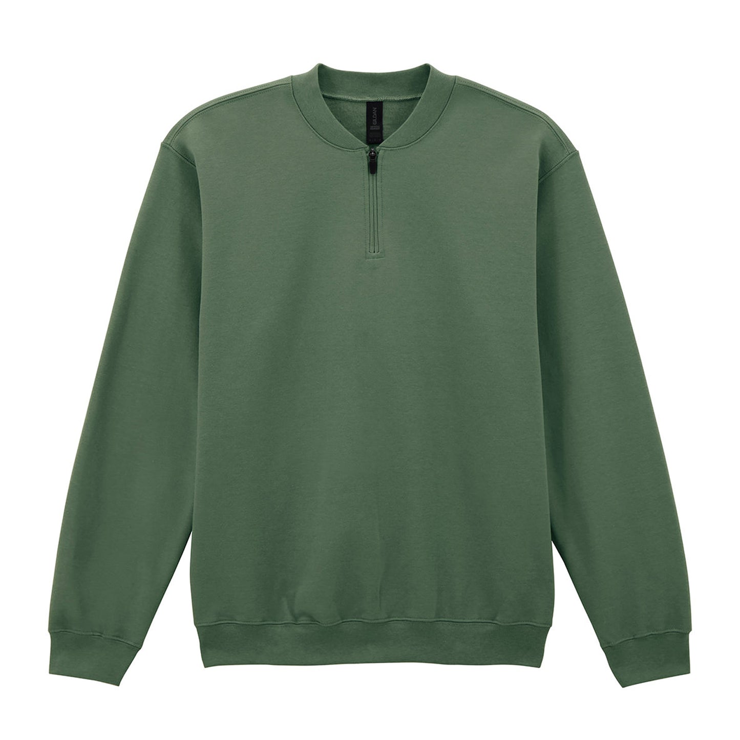 Military Green - Front - Gildan Unisex Adult Softstyle Midweight Quarter Zip Sweatshirt