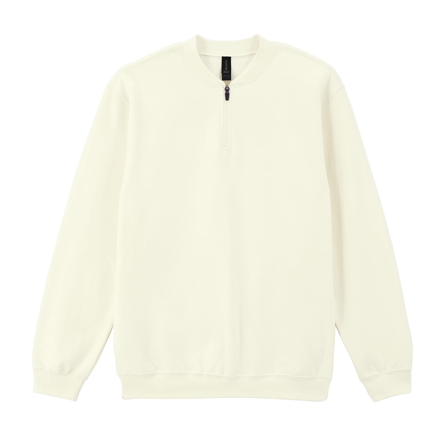 Off White - Front - Gildan Unisex Adult Softstyle Midweight Quarter Zip Sweatshirt