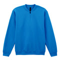 Royal Blue - Front - Gildan Unisex Adult Softstyle Midweight Quarter Zip Sweatshirt