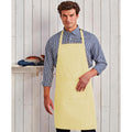 Lemon - Back - Premier Ladies-Womens Colours Bip Apron With Pocket - Workwear