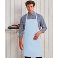 Light Blue - Back - Premier Ladies-Womens Colours Bip Apron With Pocket - Workwear