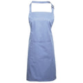 Mid Blue - Front - Premier Ladies-Womens Colours Bip Apron With Pocket - Workwear