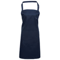 Navy - Front - Premier Ladies-Womens Colours Bip Apron With Pocket - Workwear