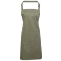 Sage - Front - Premier Ladies-Womens Colours Bip Apron With Pocket - Workwear