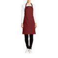 Burgundy - Back - Premier Ladies-Womens Colours Bip Apron With Pocket - Workwear