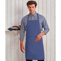 Marine Blue - Back - Premier Ladies-Womens Colours Bip Apron With Pocket - Workwear