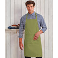 Oasis Green - Back - Premier Ladies-Womens Colours Bip Apron With Pocket - Workwear